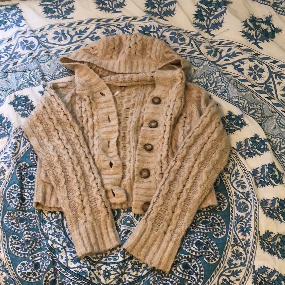 Free people hooded cardigan